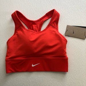 Nike Scoop Neck Padded Orange Sports Bra NWT